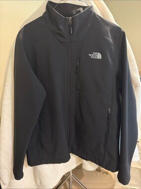 The North Face Men's Black Softshell Jacket with Chest Zip